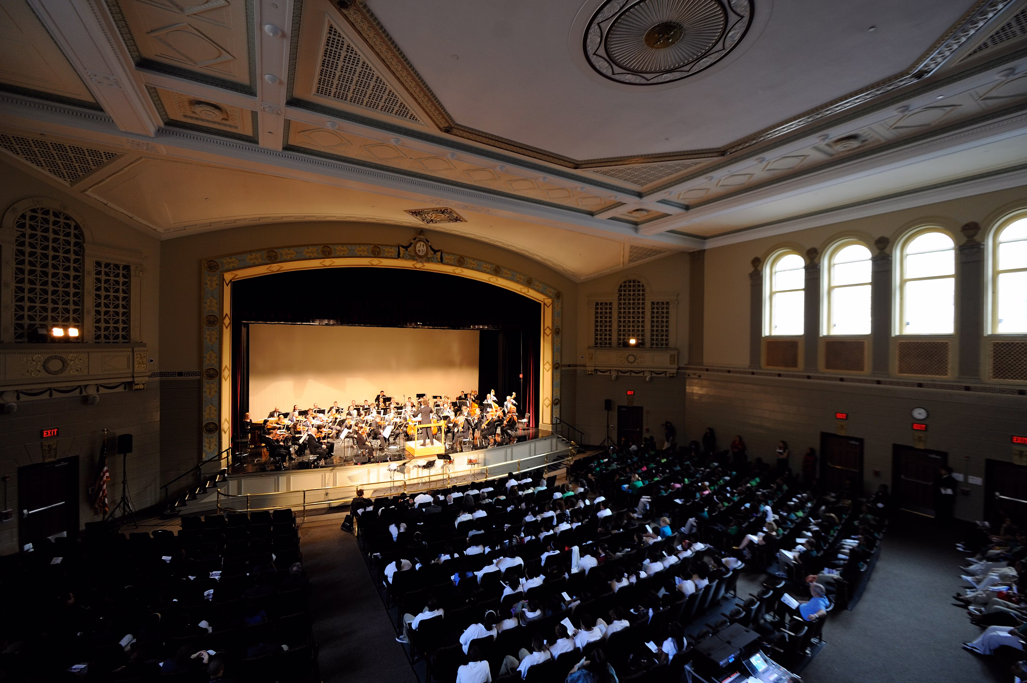 Franz conducting The Cleveland Orchestra at John Hay High School