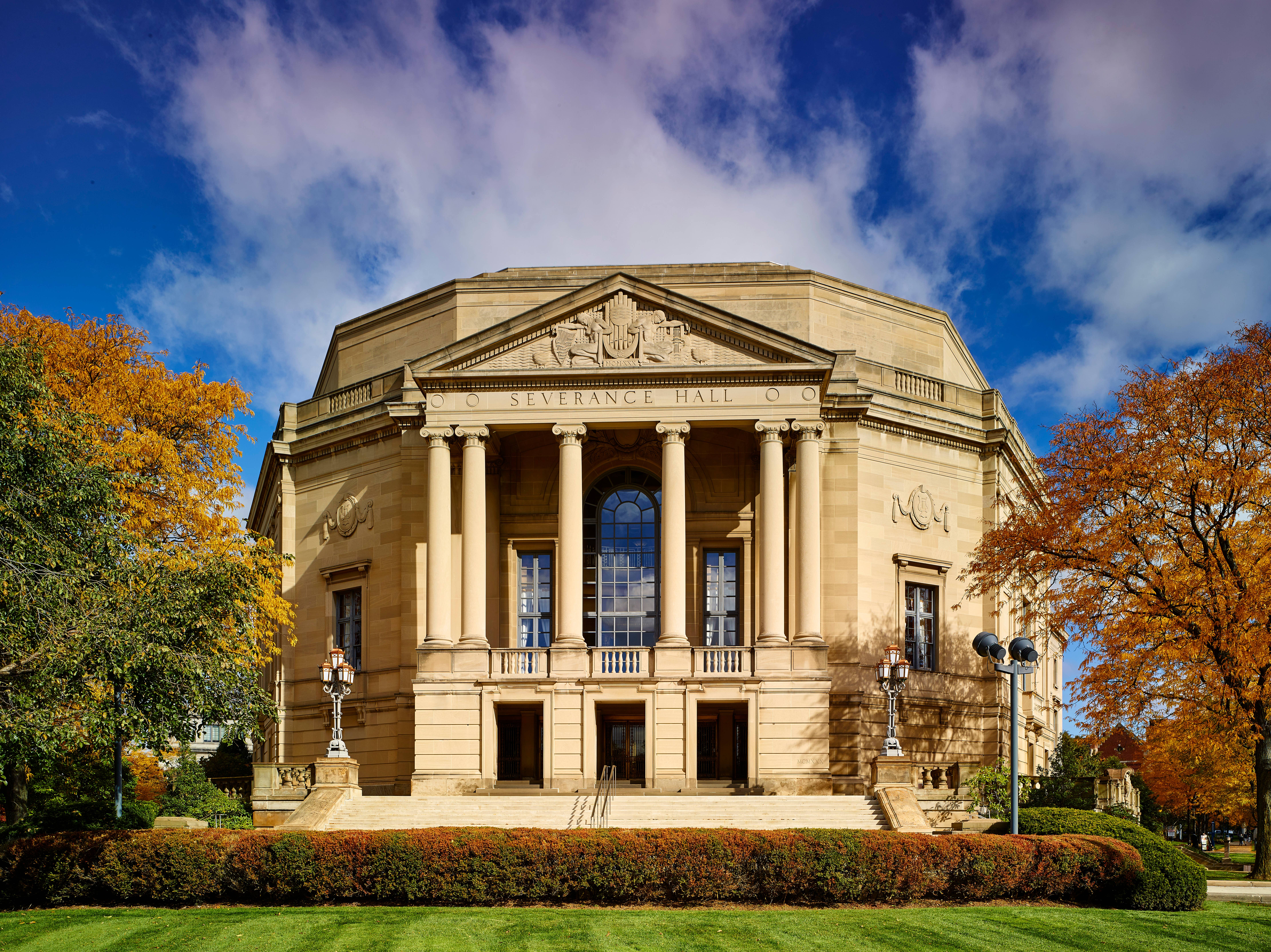 Severance Music Center in the Fall