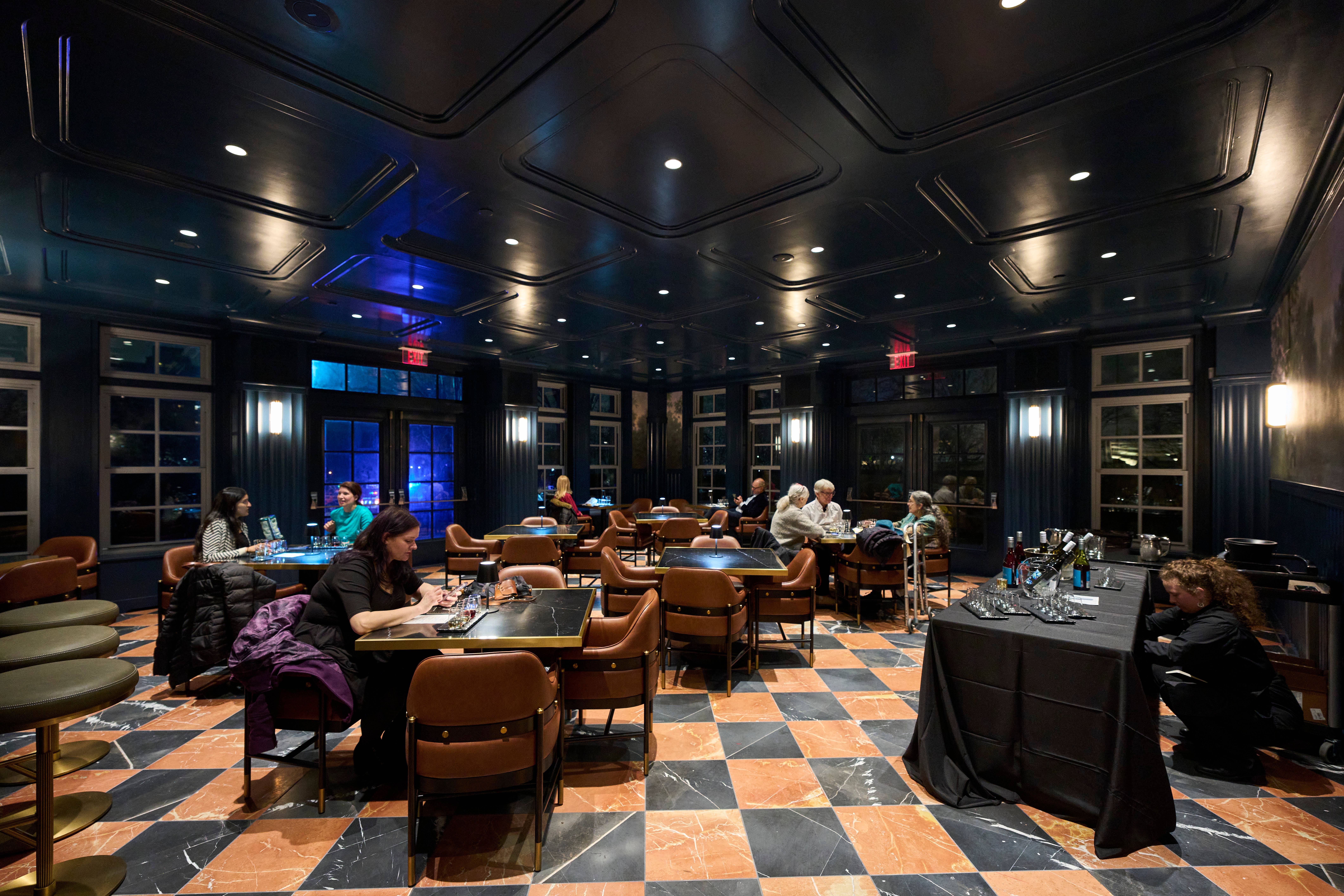 patrons in Suzanne and Paul Westlake Terrace Room