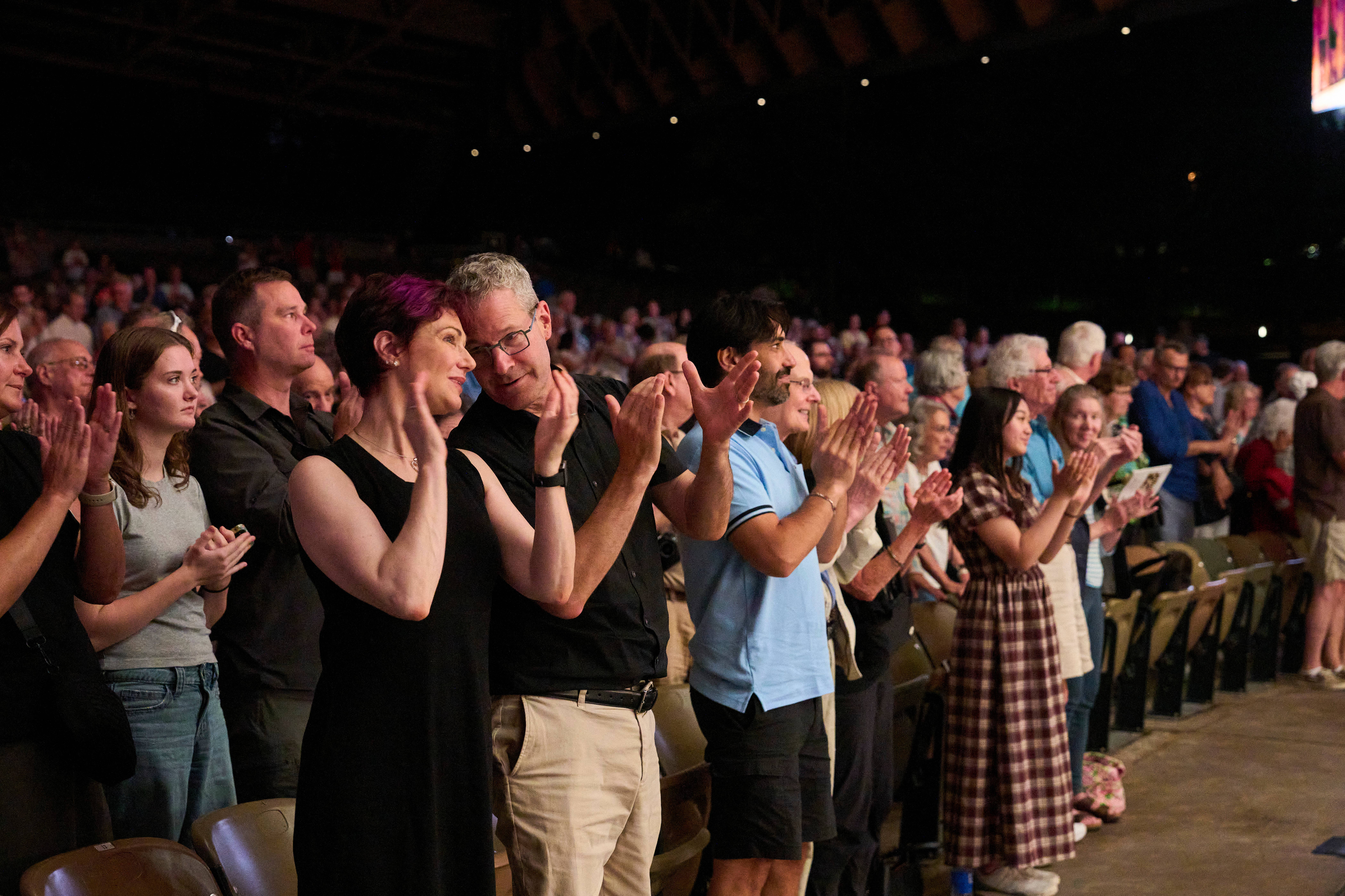 interior of Blossom Pavilion with clapping audience