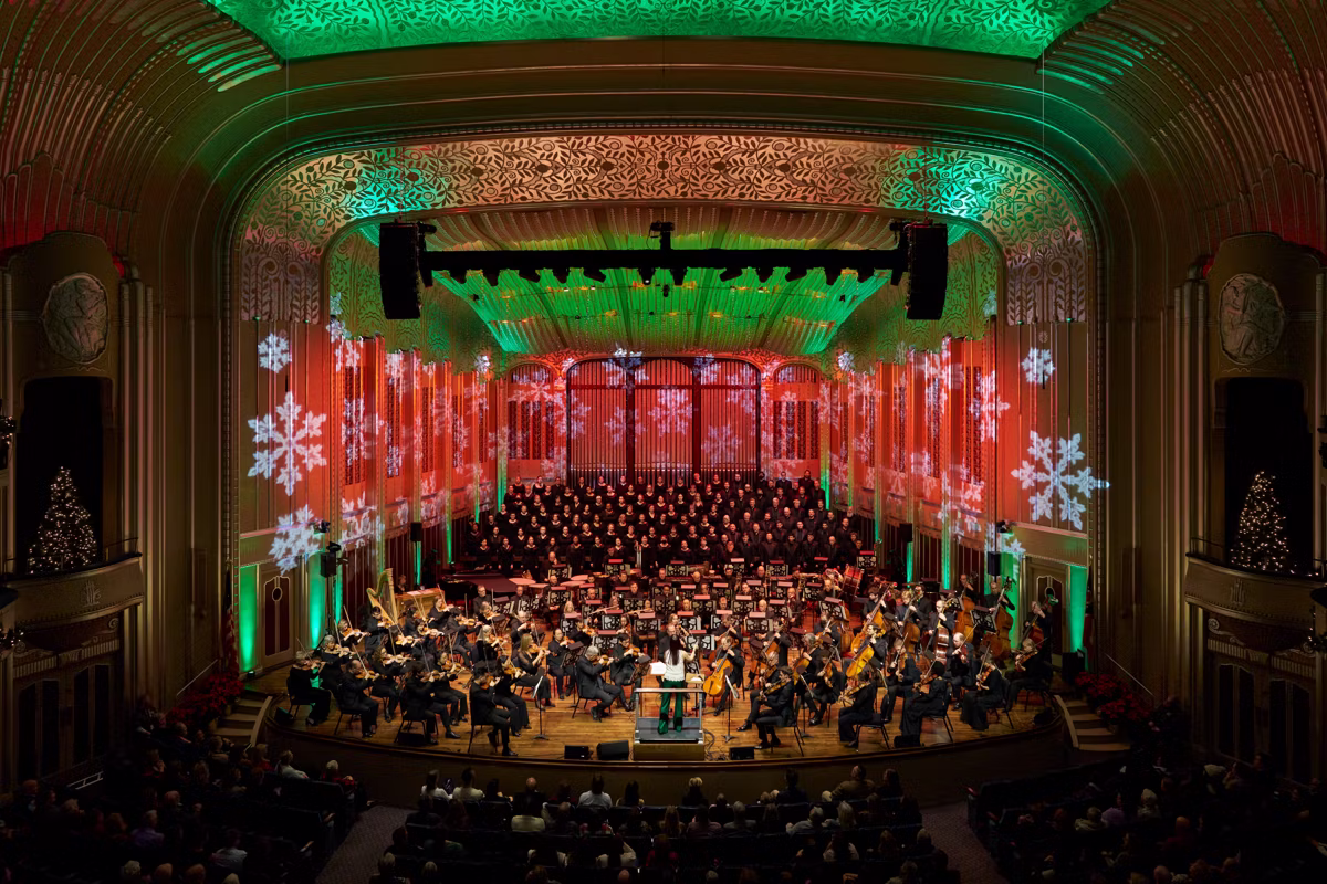 interior Mandel Hall set for Holiday concerts Severance