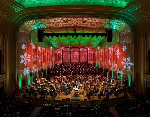 interior Mandel Hall set for Holiday concerts Severance
