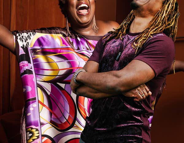 Capathia Jenkins and Ryan Shaw laughing