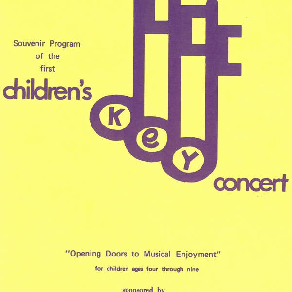 Souvenir Program of the first Children's Concert, 1970.