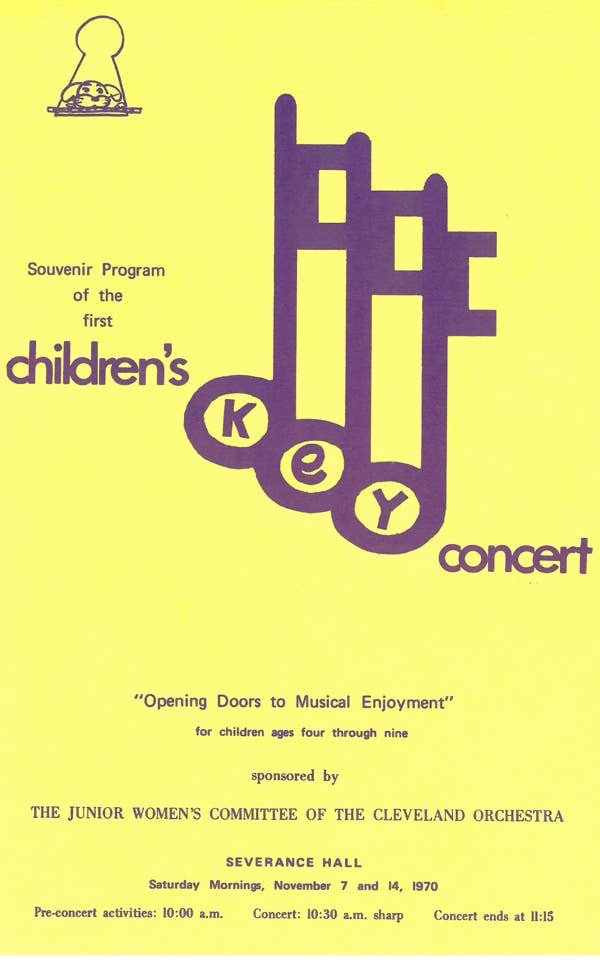 Souvenir Program of the first Children's Concert, 1970.