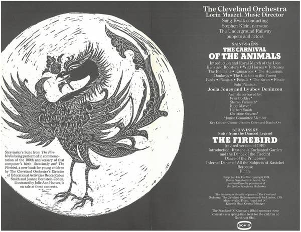 Souvenir Program of the first Children's Concert, 1970.