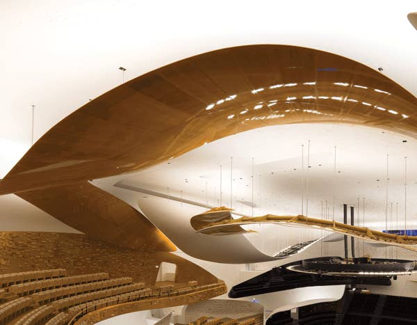 interior photo of Philharmonie de Paris, France La Grande salle Pierre Boulez 