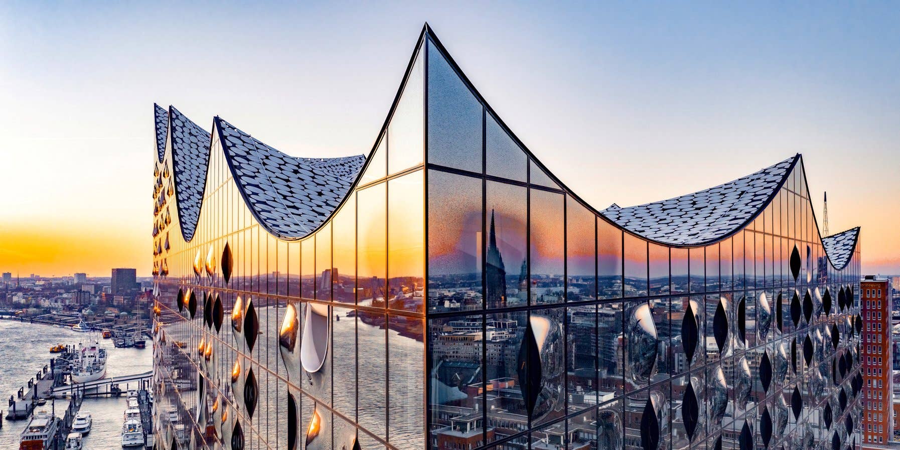 exterior of Elbphilharmonie in Hamburg, Germany