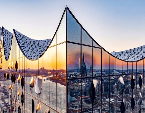 exterior of Elbphilharmonie in Hamburg, Germany