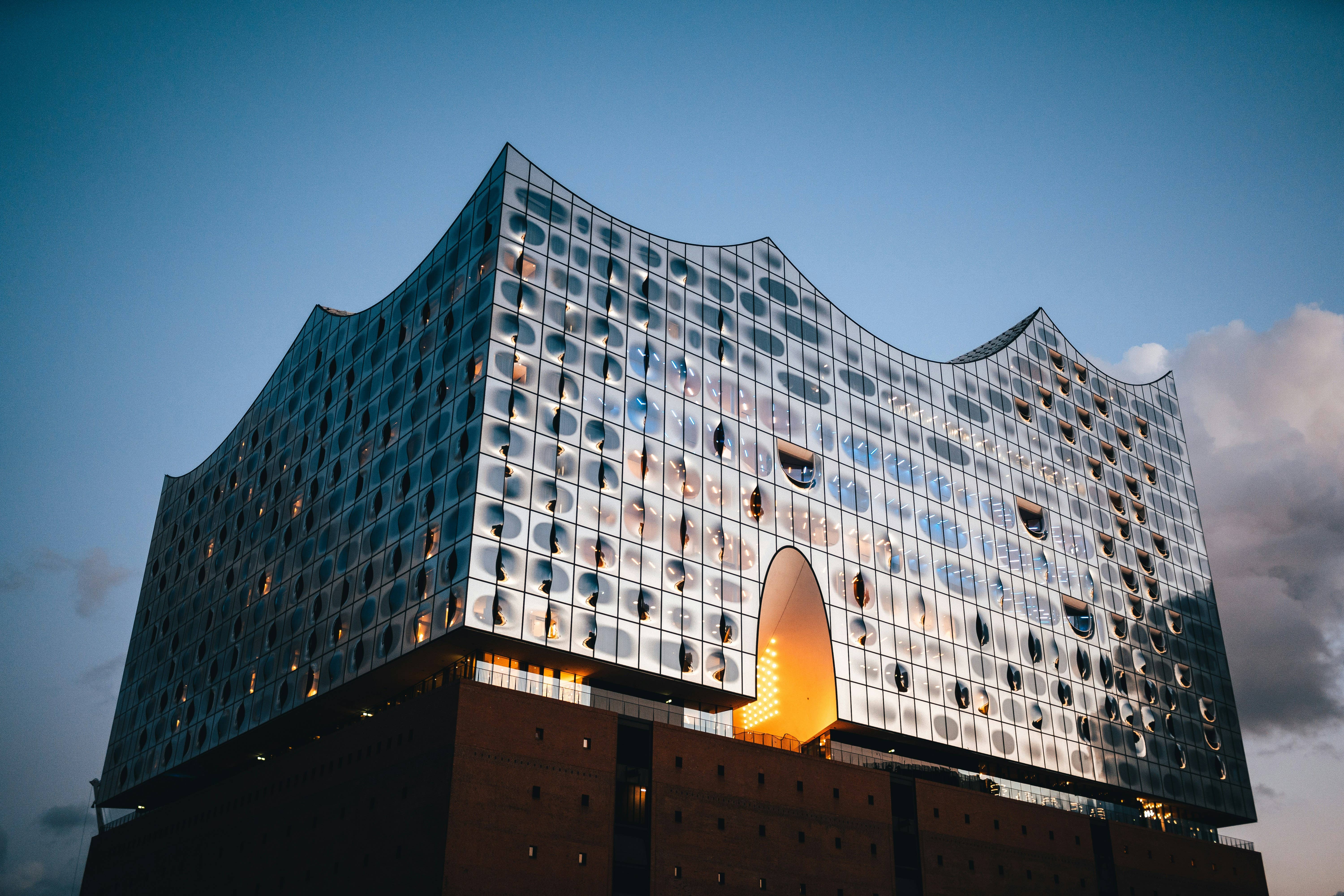 exterior of Elbphilharmonie in Hamburg, Germany 2022