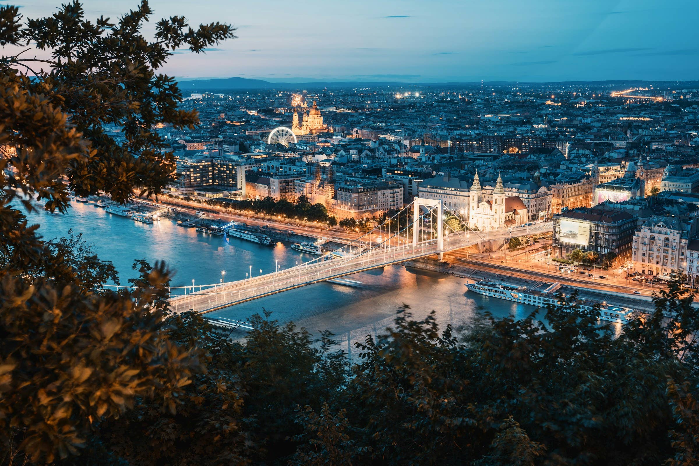 aerial view of Budapest, Hungary