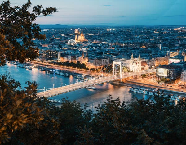 aerial view of Budapest, Hungary