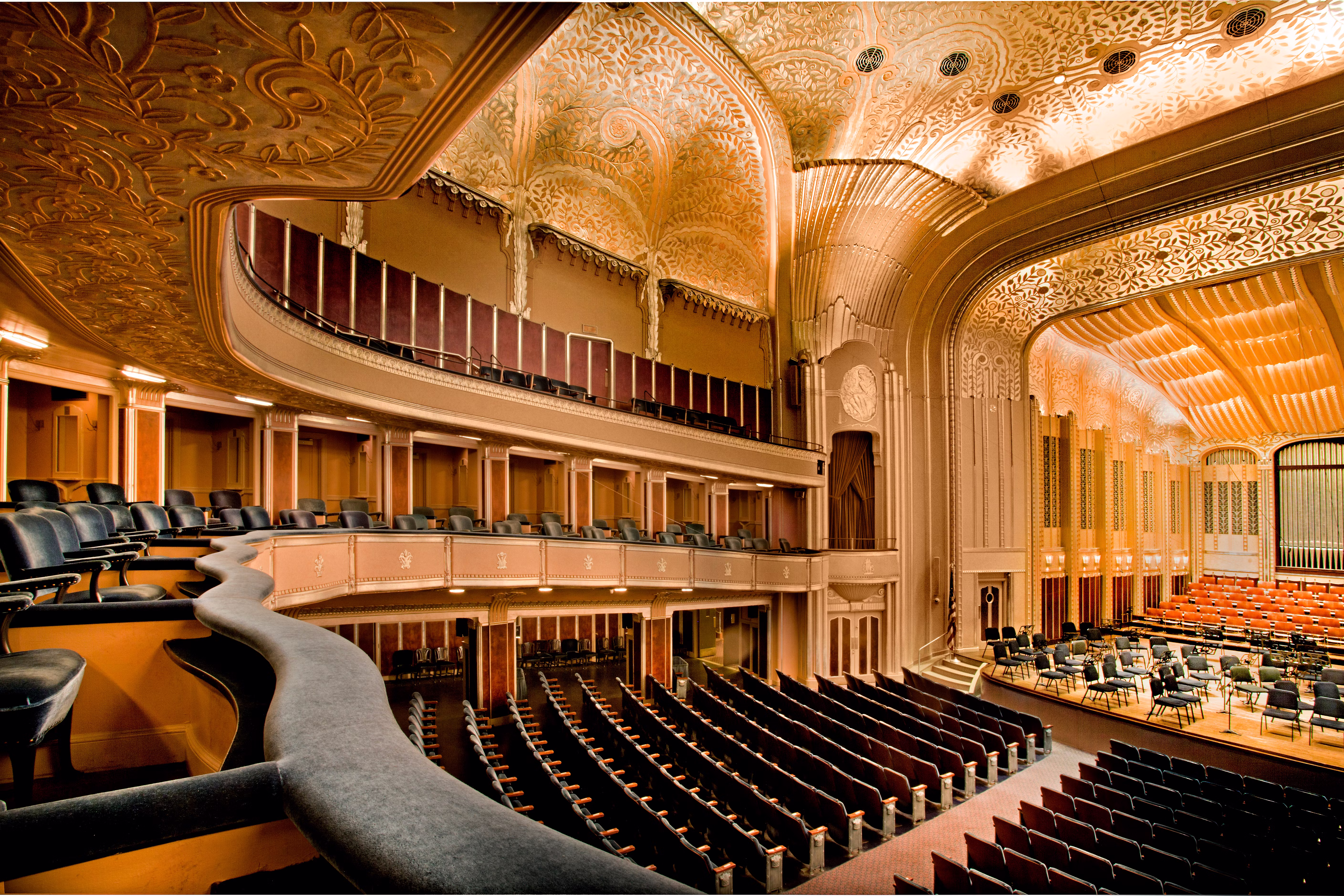 Interior of Mandel Hall Box seats 