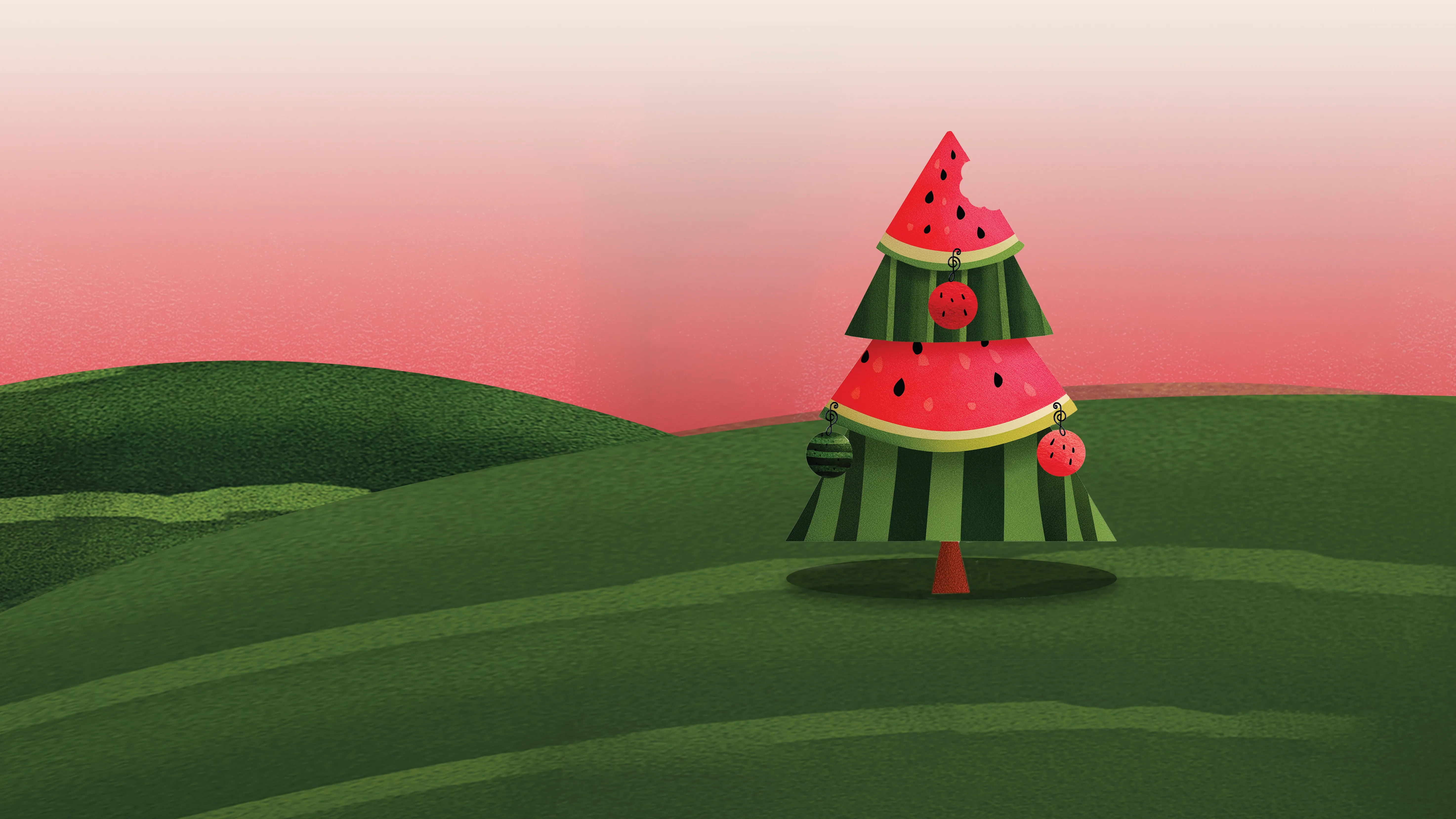 watermelon tree on a landscape 