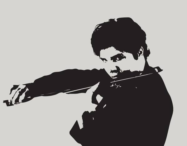 Augustin Hadelich playing a violin