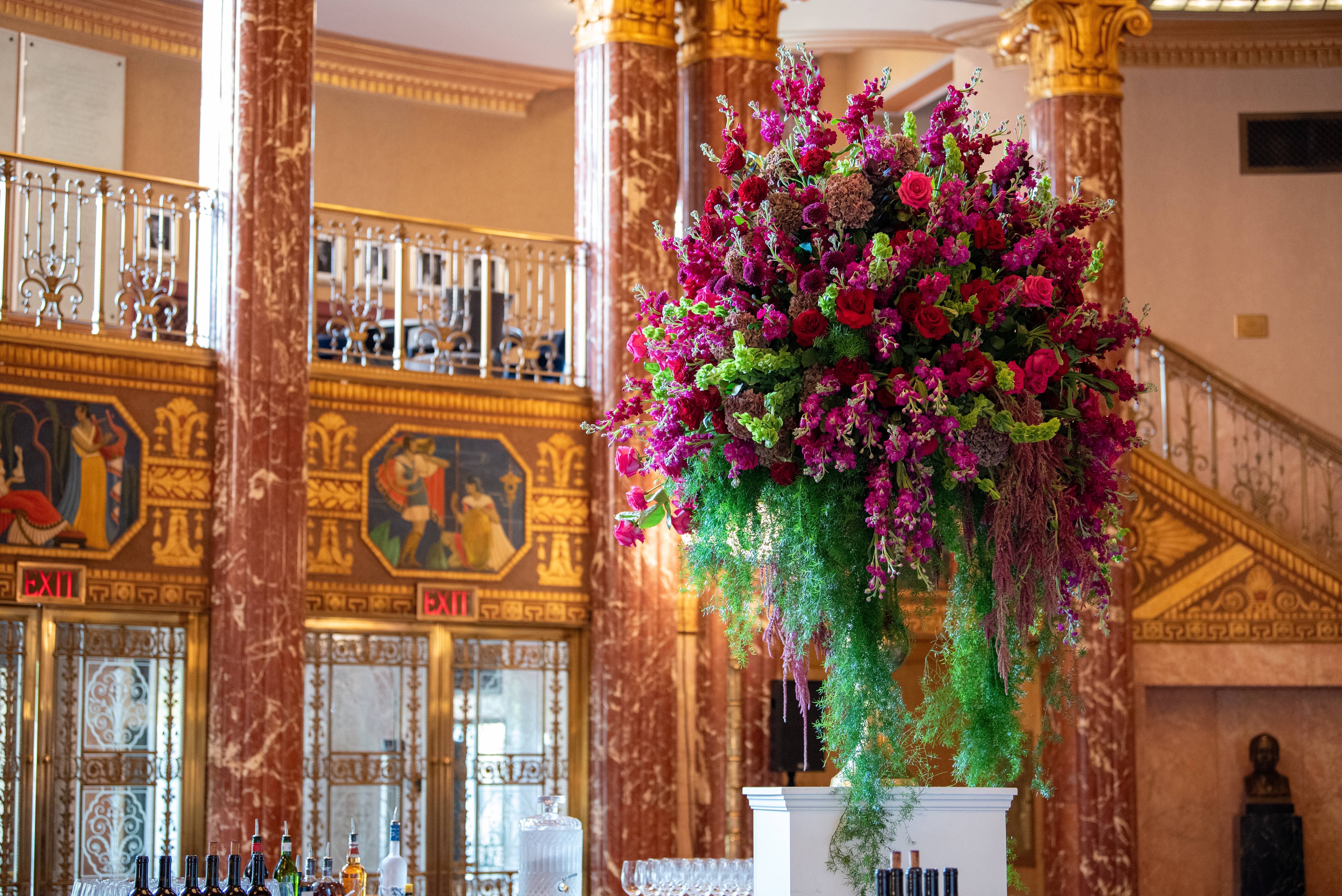 flower arrangement in the Grand Foyer