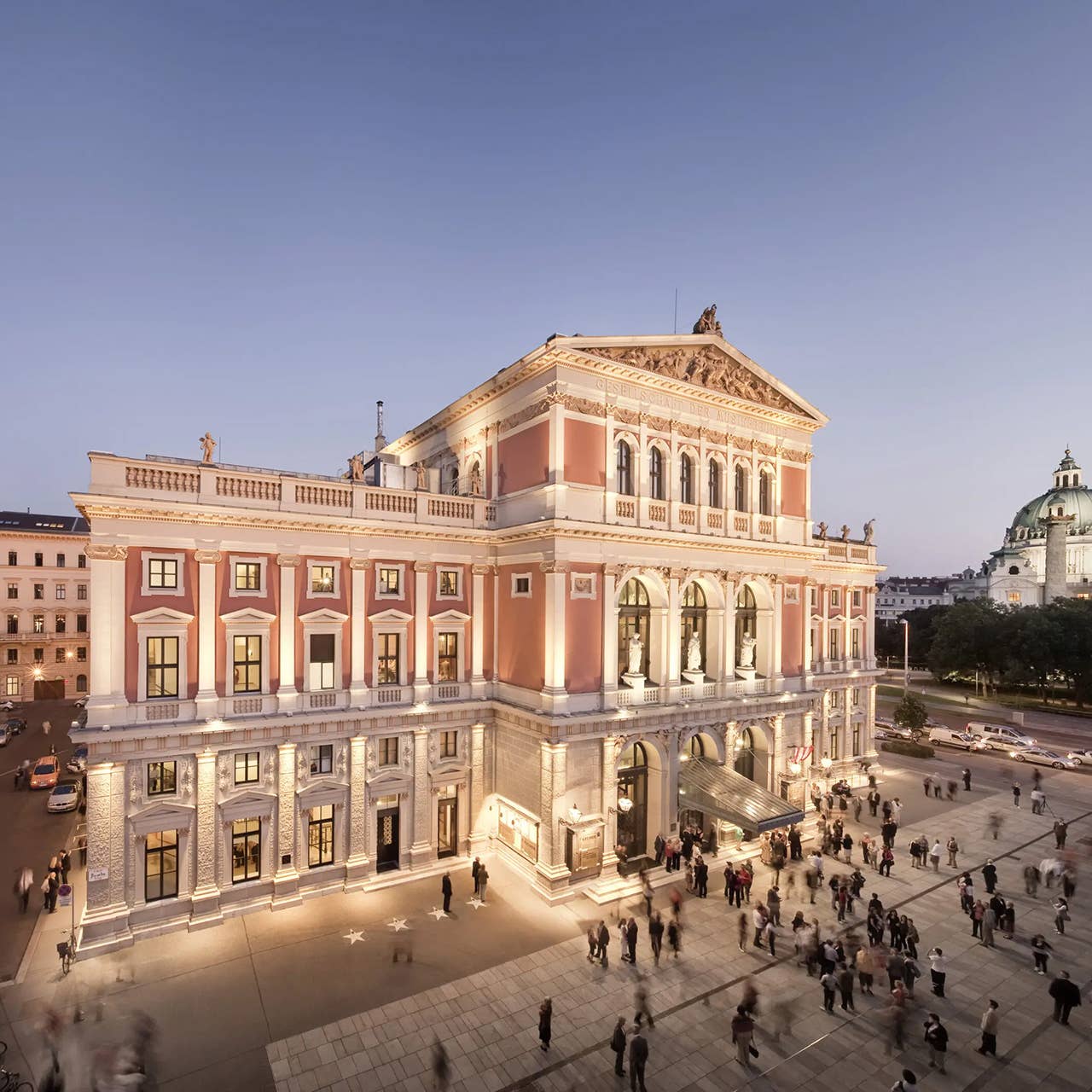 exterior of Musikverein in Vienna 