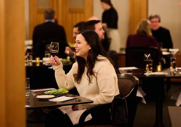 Women enjoying a drink in Severance Restaurant