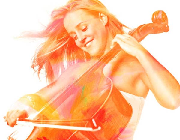 Sol Gabetta playing a  cello