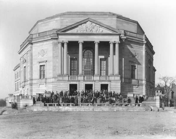 Exterior of Severance prior to landscaping, 1931.