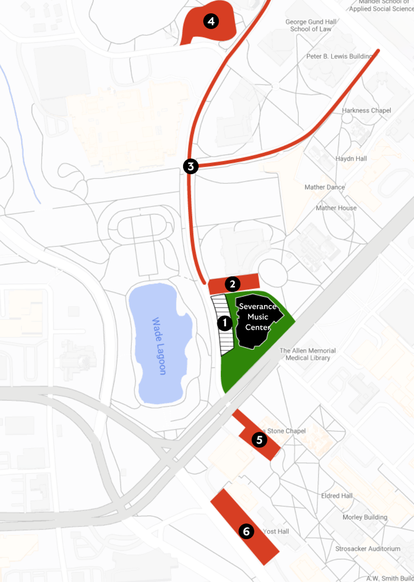 severance parking map