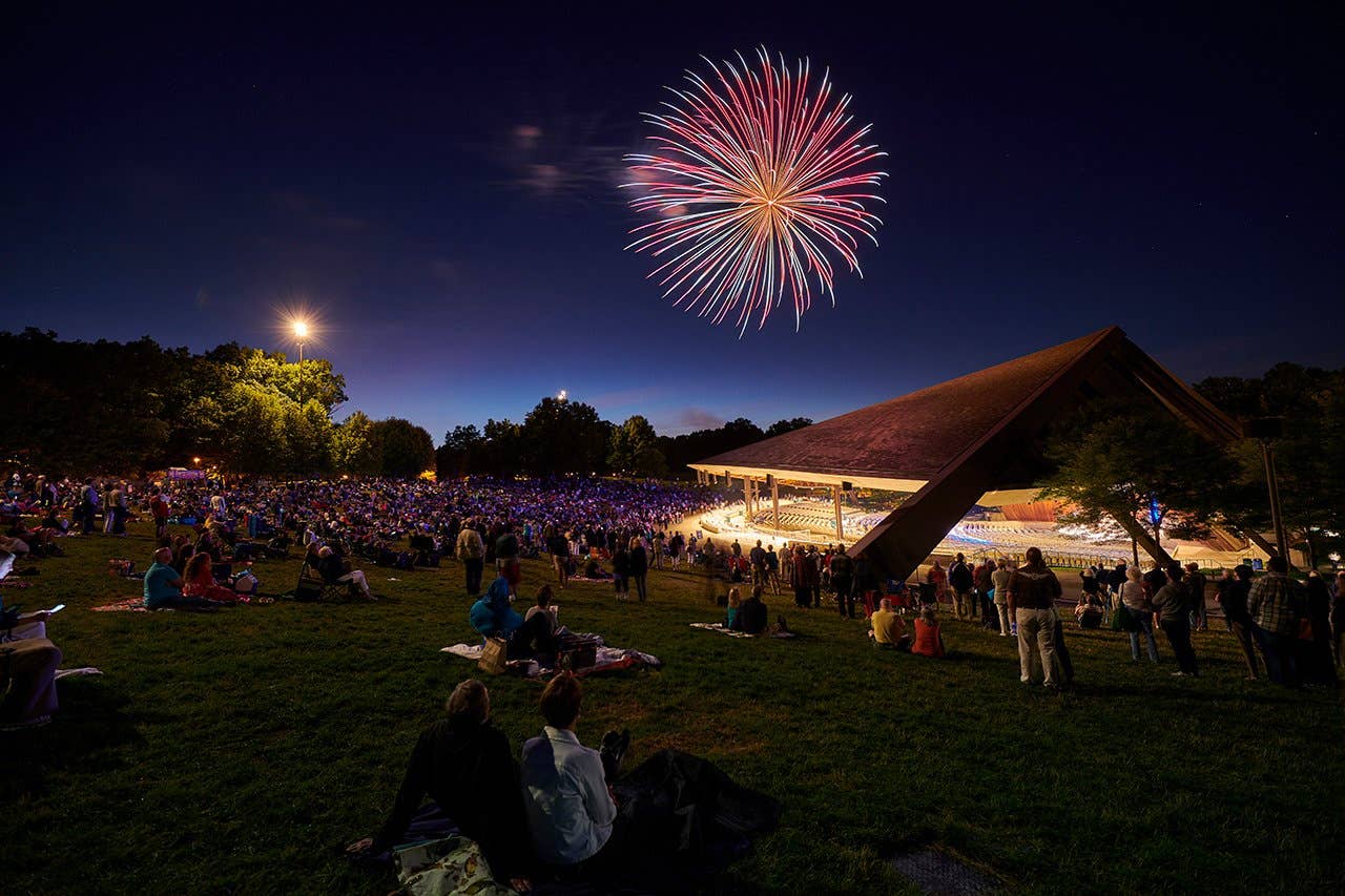 Fireworks in the sky at Blossom