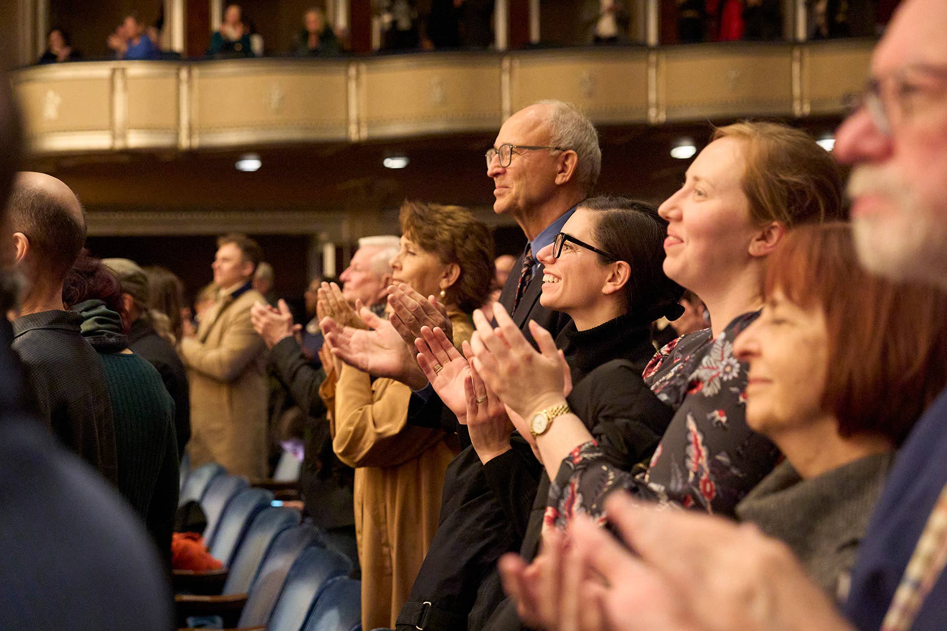 People clapping at a Cleveland Orchestra performance