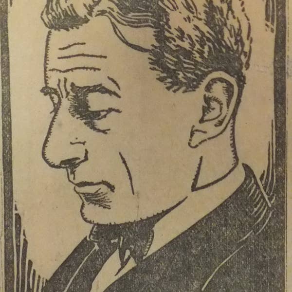 Illustration of Ravel by Ted Vorpe of The Plain Dealer, 1928.