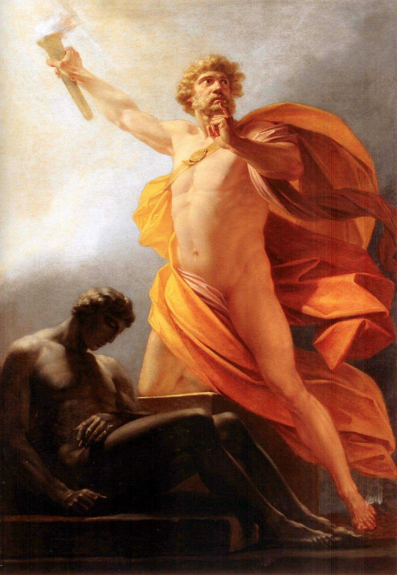 Prometheus Brings Fire to Mankind by Heinrich Füger, painted circa 1817