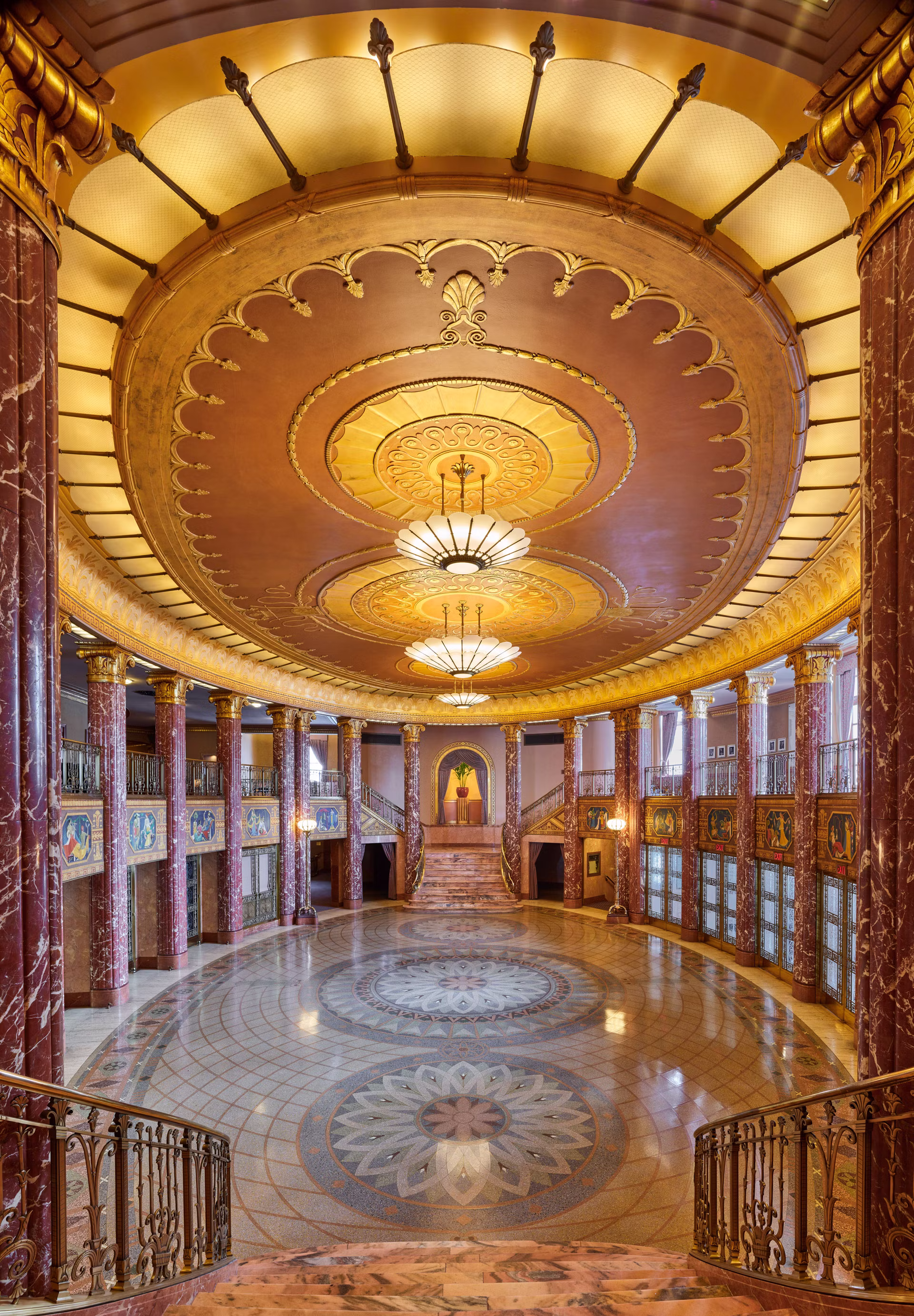 interior of the Grand Foyer in Severance Music Center