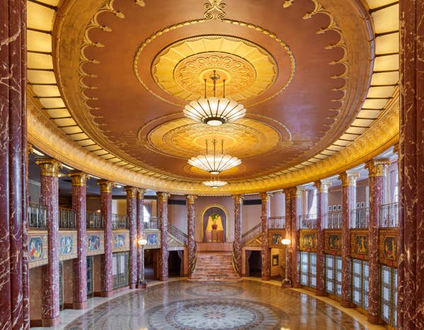 interior of the Grand Foyer in Severance Music Center