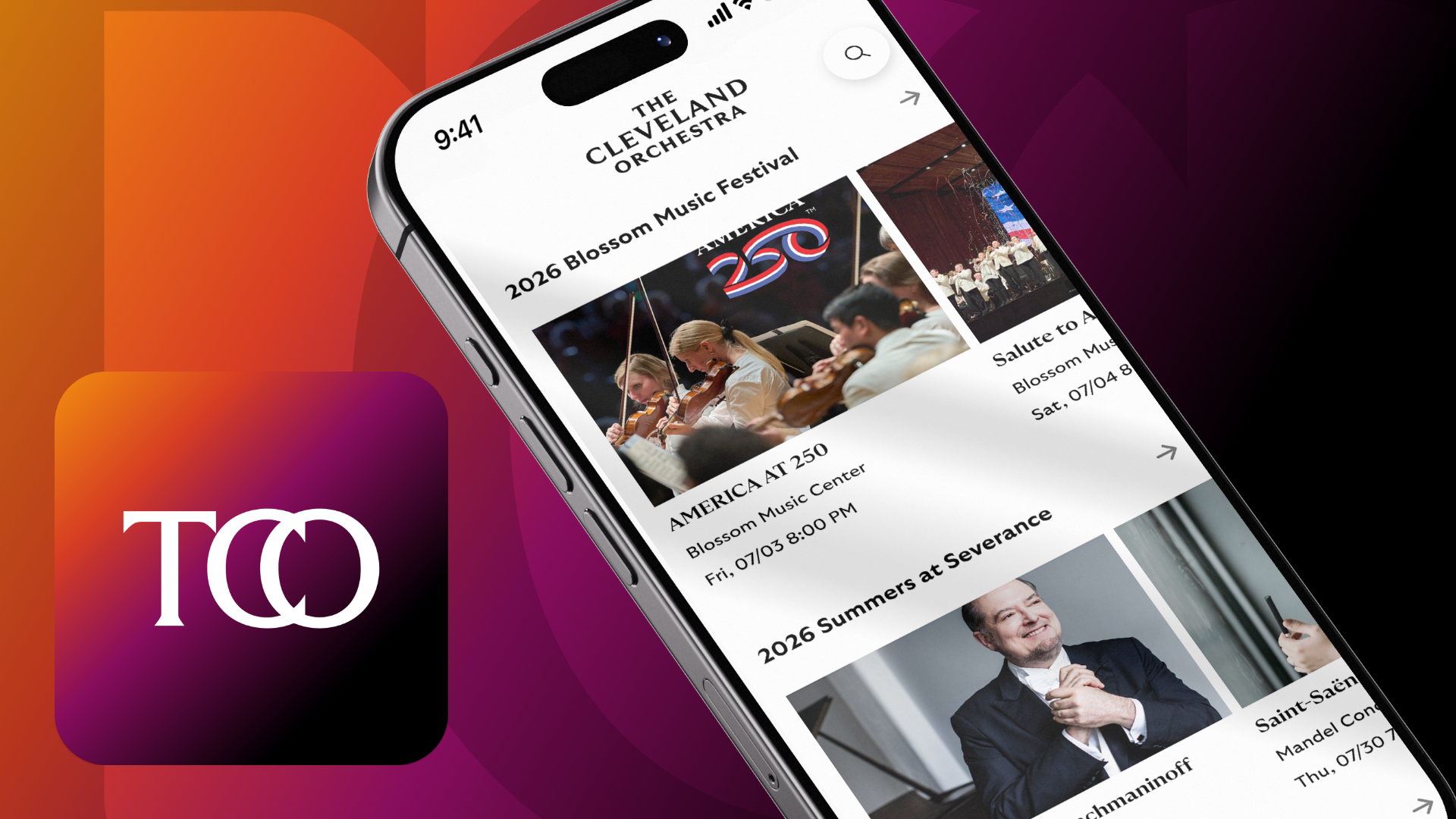 iphone with TCO app graphics and TCO app logo