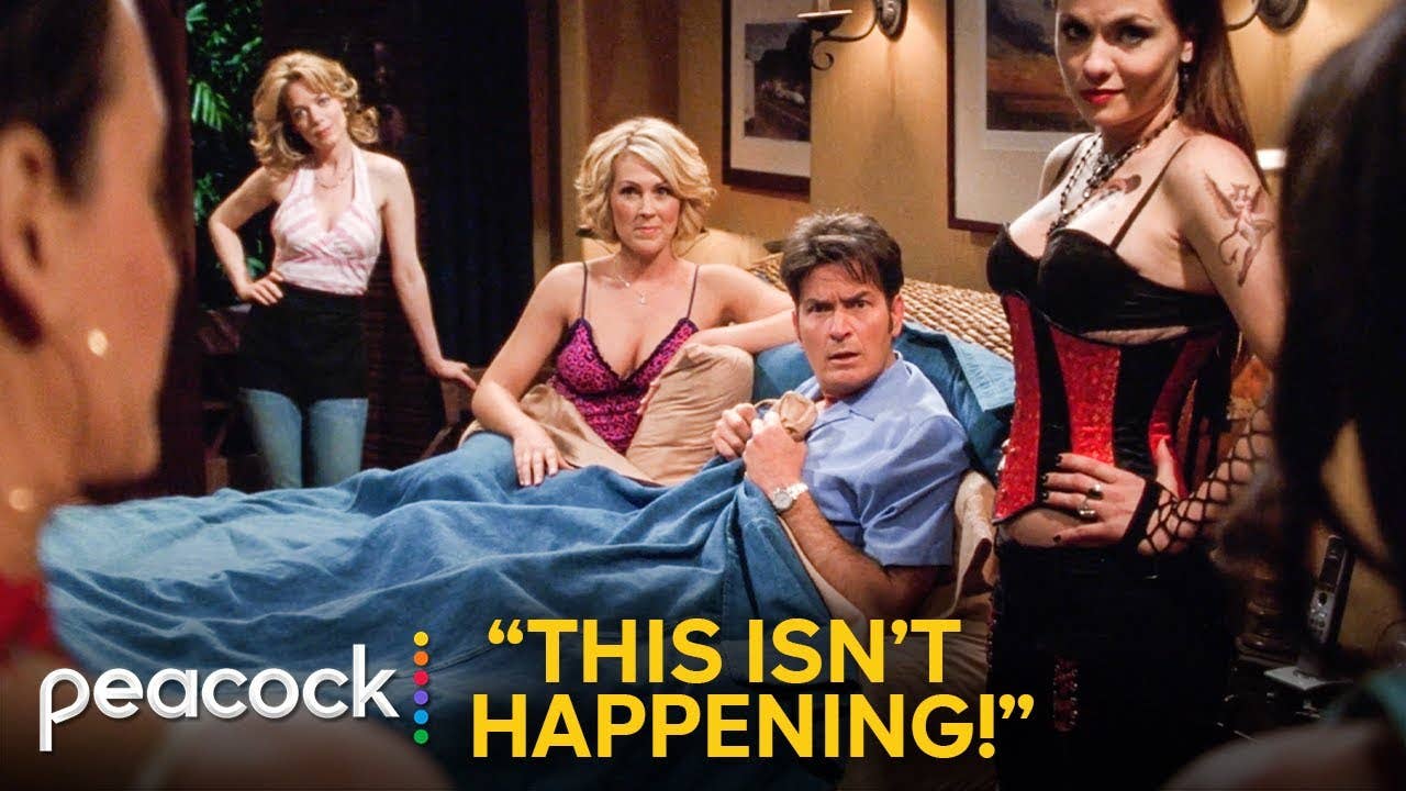 Two and a Half Men | Charlie Gets High & Hallucinates His Exes