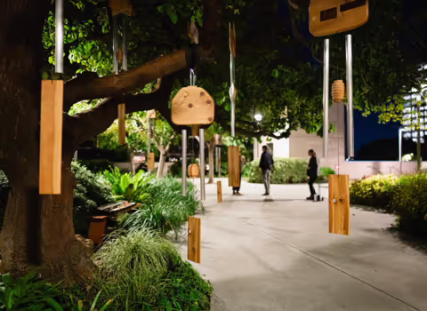 breezeway with people walking