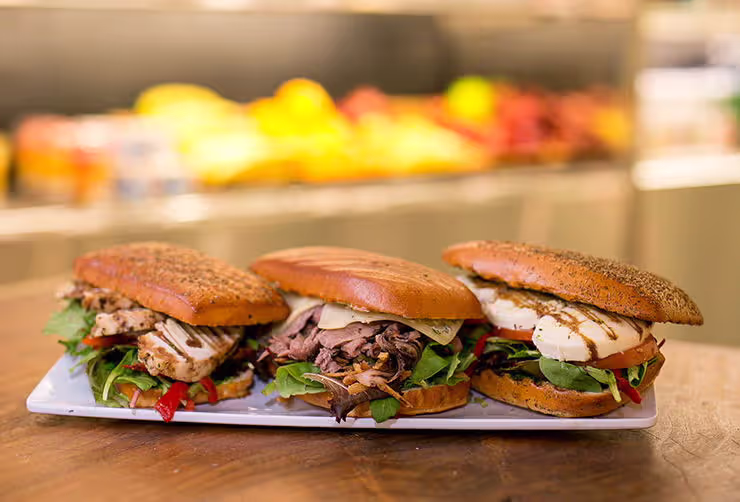 three paninis on plate