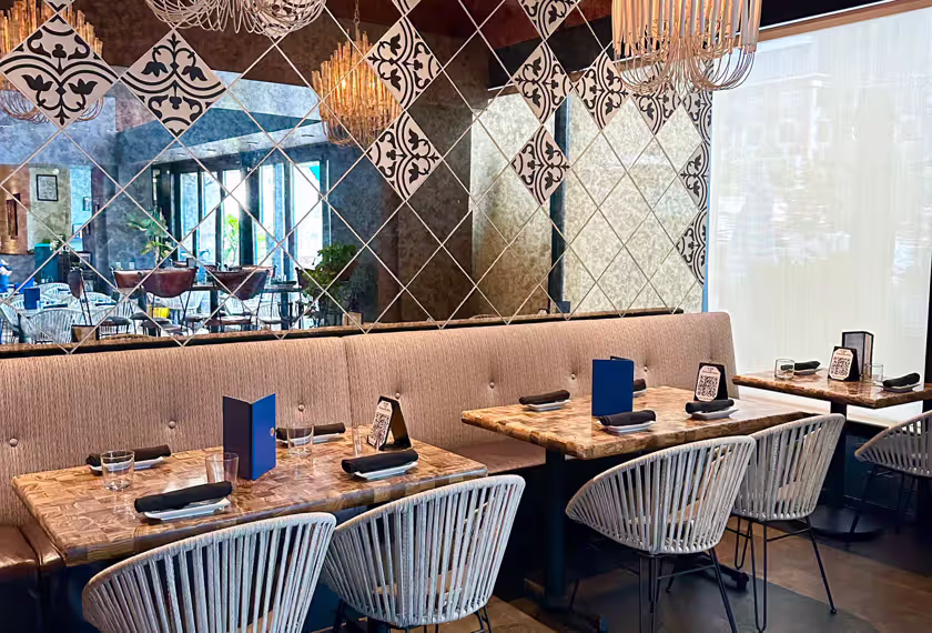 vibrant restaurant interior