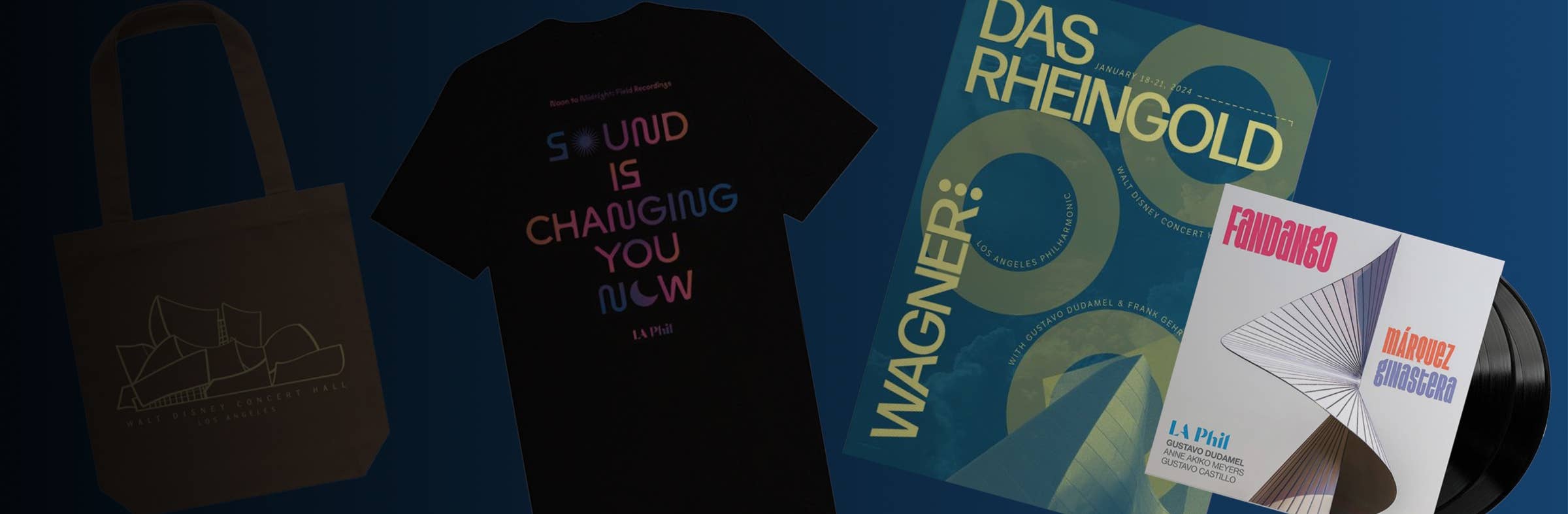 merchandise, tote bag, tshirt, book, album