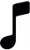 Black music note symbol.