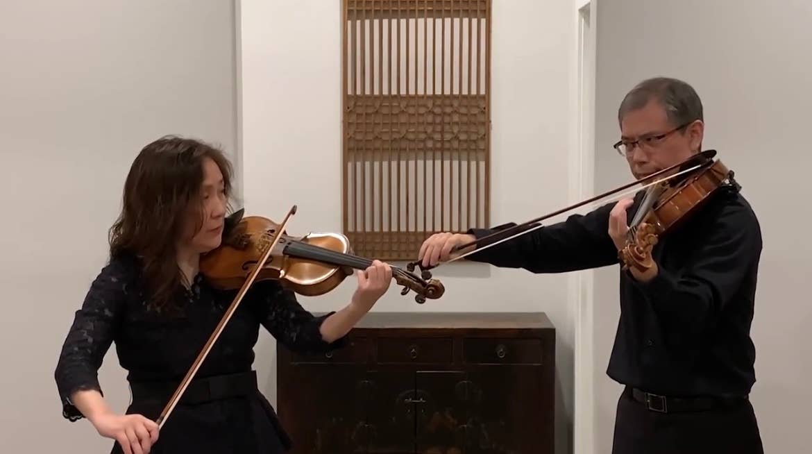 Hui Liu y Chao-Hua-Jin actuando juntos