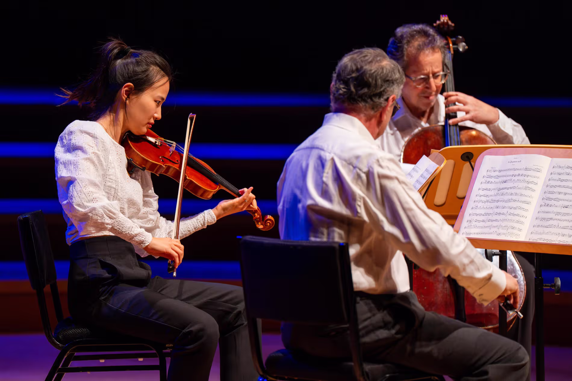 jung-eun kang performs as part of a trio at wdch 