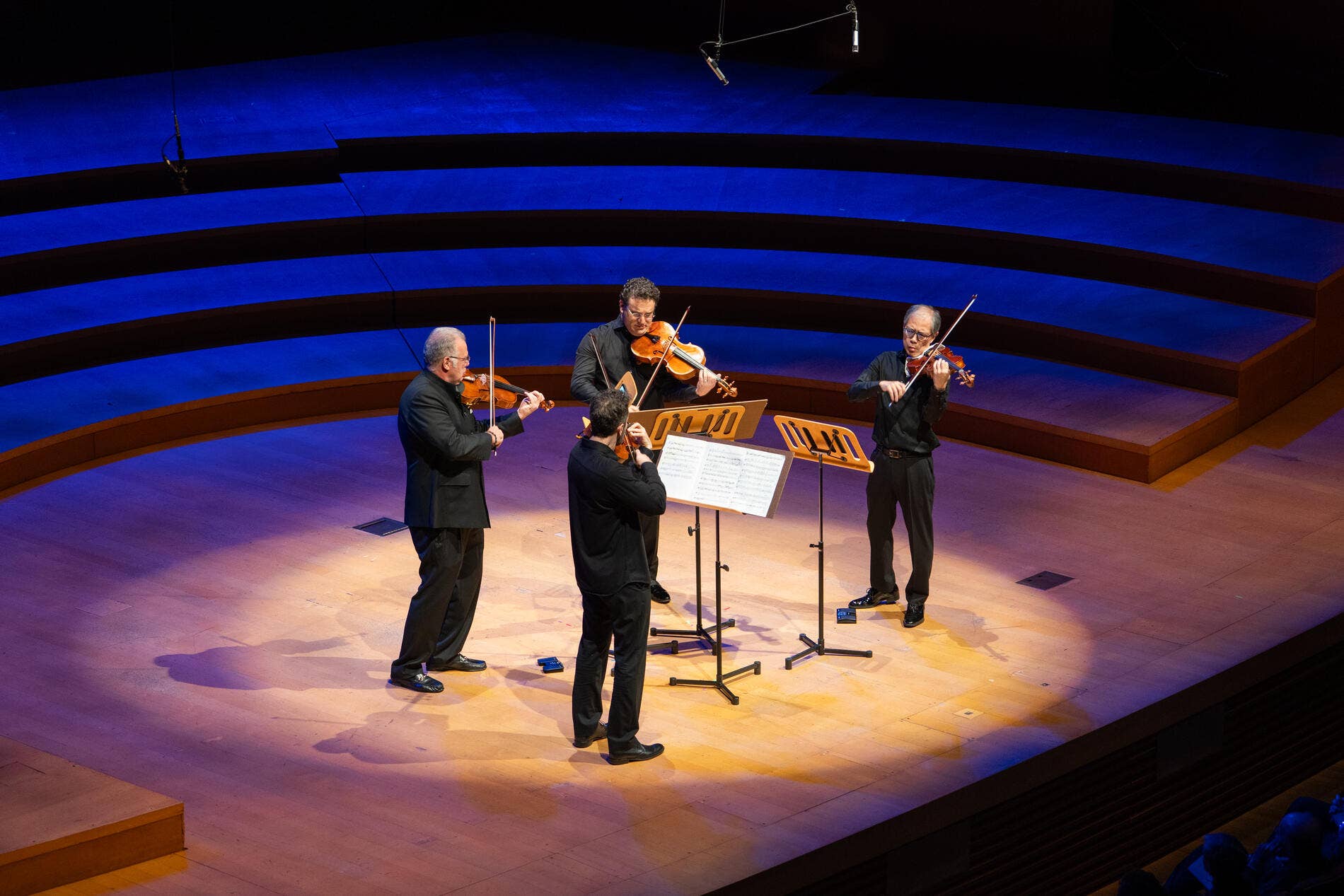 four la phil musicians play on stage at wdch 