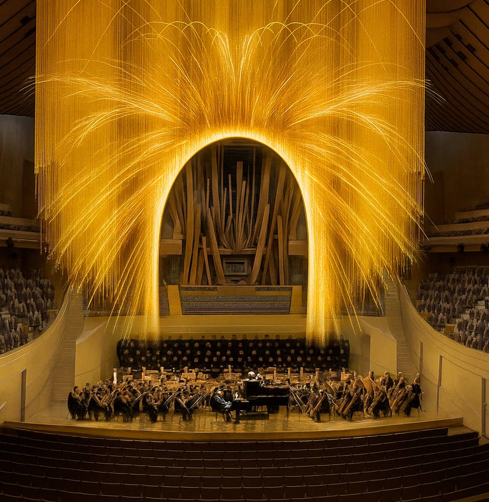 Lighting sculpture rendering by Grimanesa Amorós