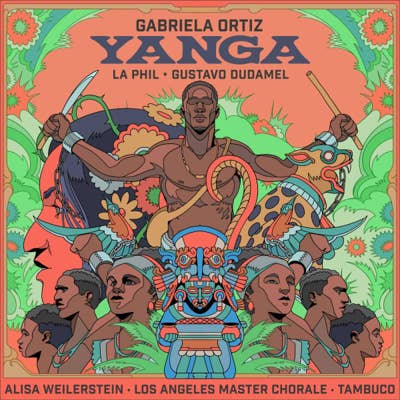 Colorful concert poster featuring a central man, headdress figure, chanting faces, and jungle plants with bold “Xanga” title
