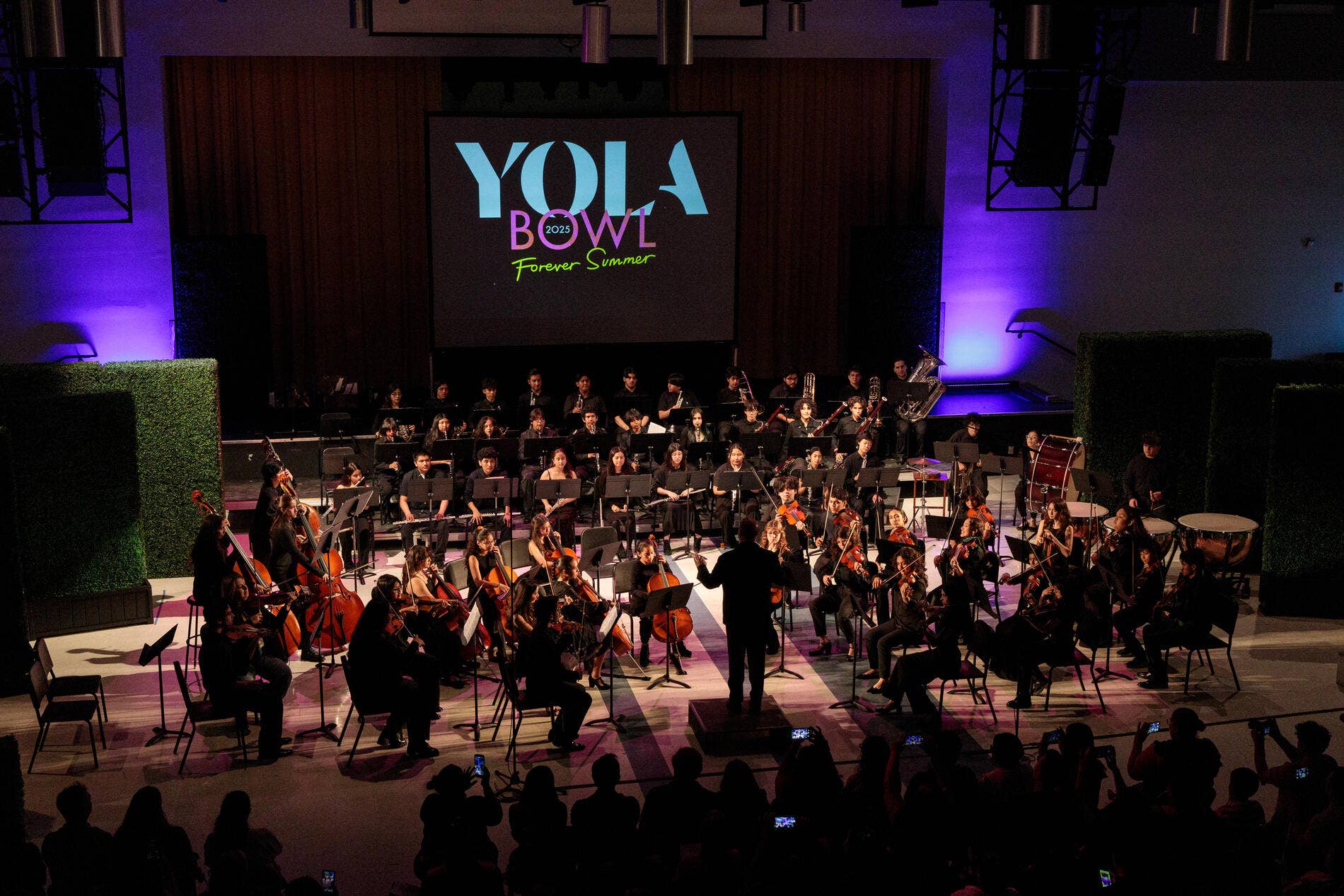 YOLA students perform on stage during YOLA Bowl.