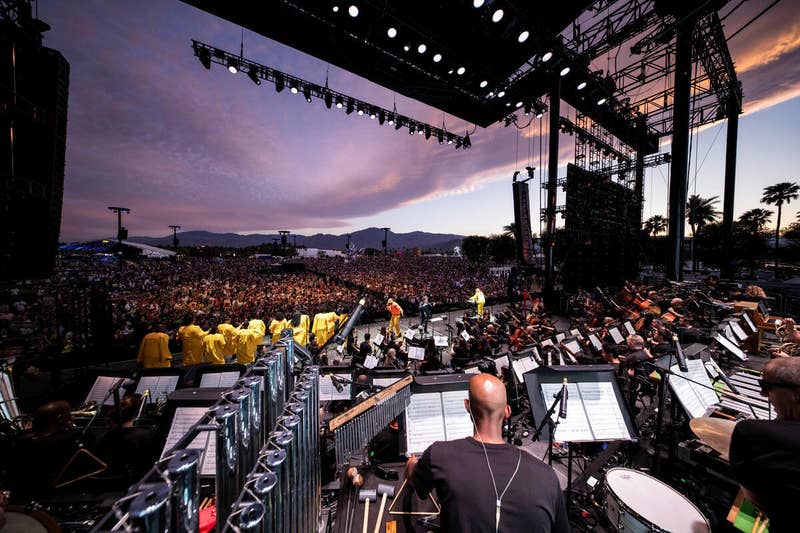 View from the stage facing the audience at Coachella.