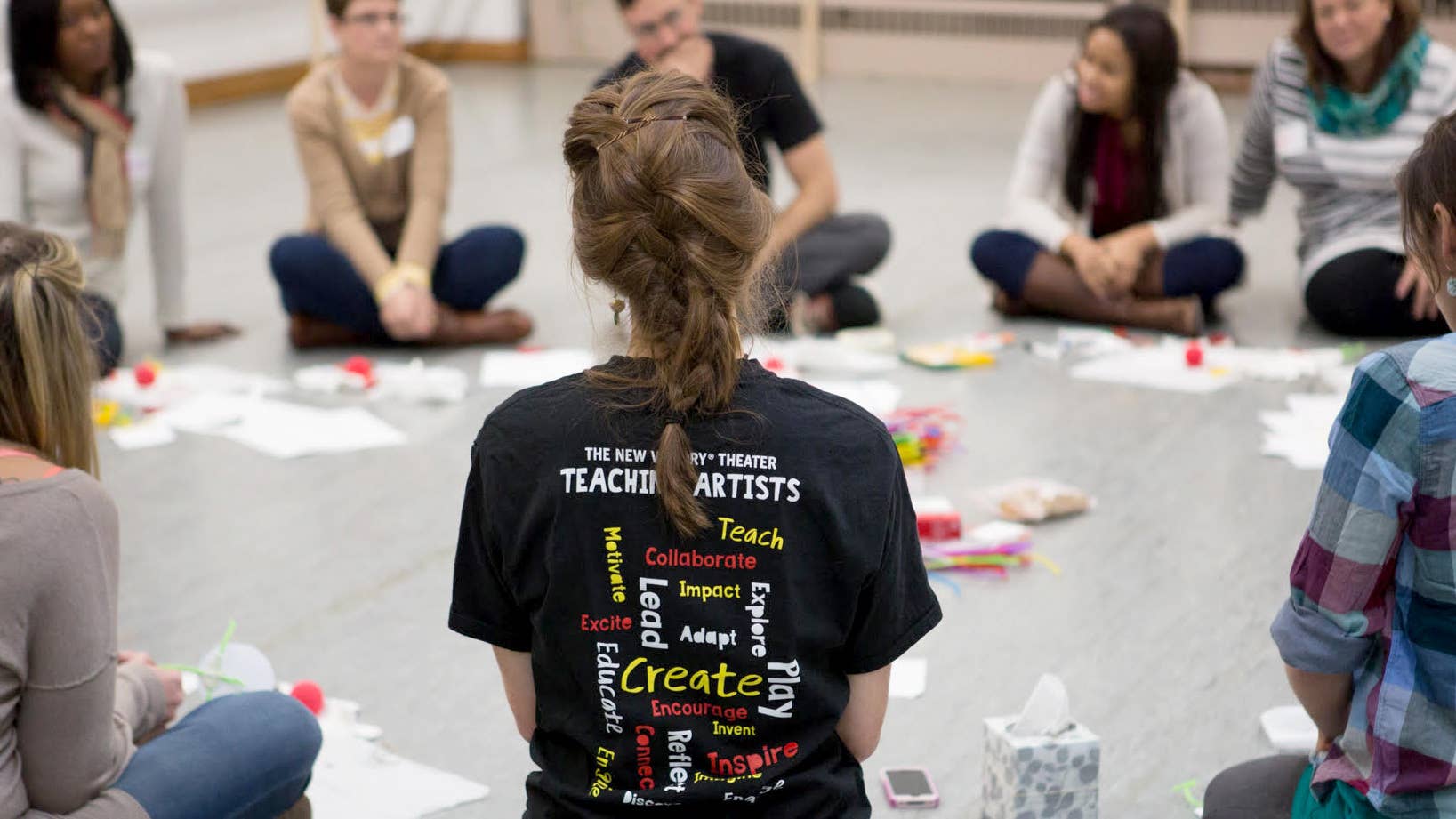 The backs of a girl's shirt from a Create workshop