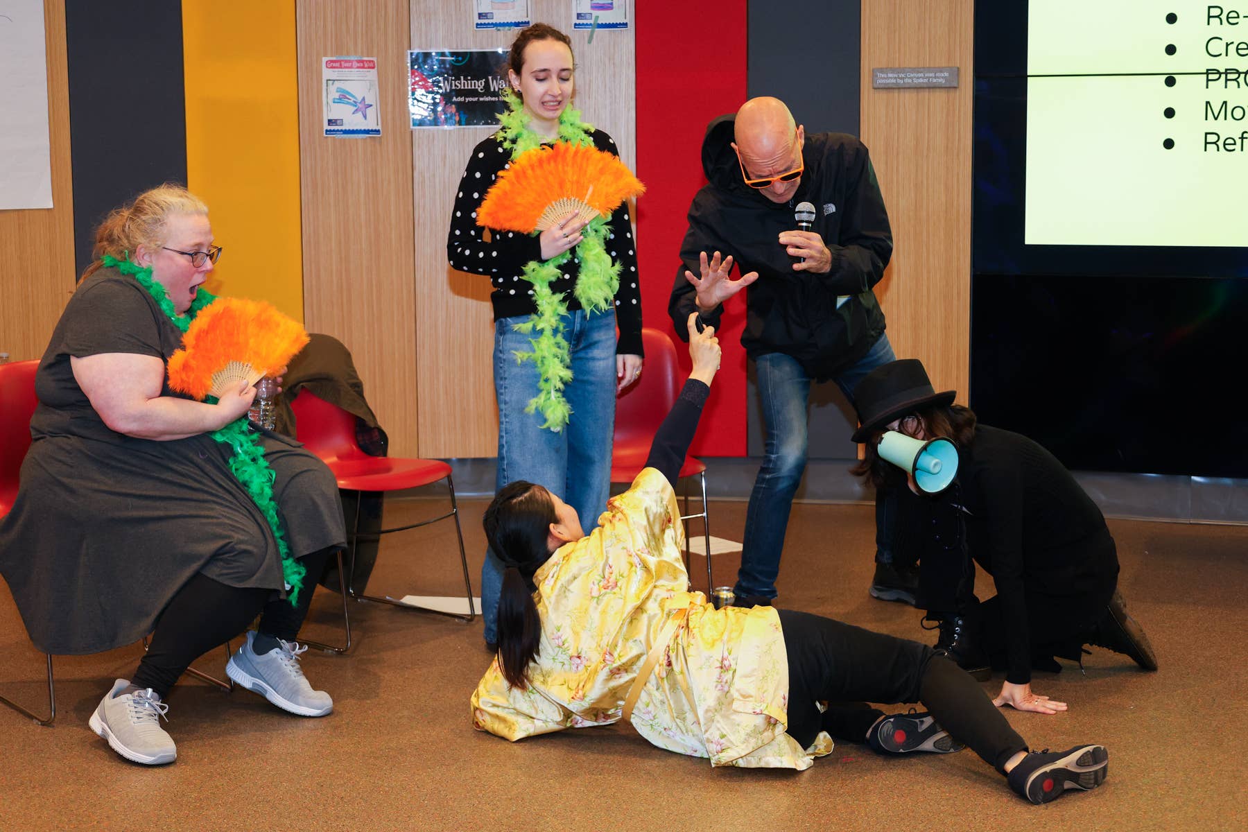 Teachers and Teaching Artists performing a skit