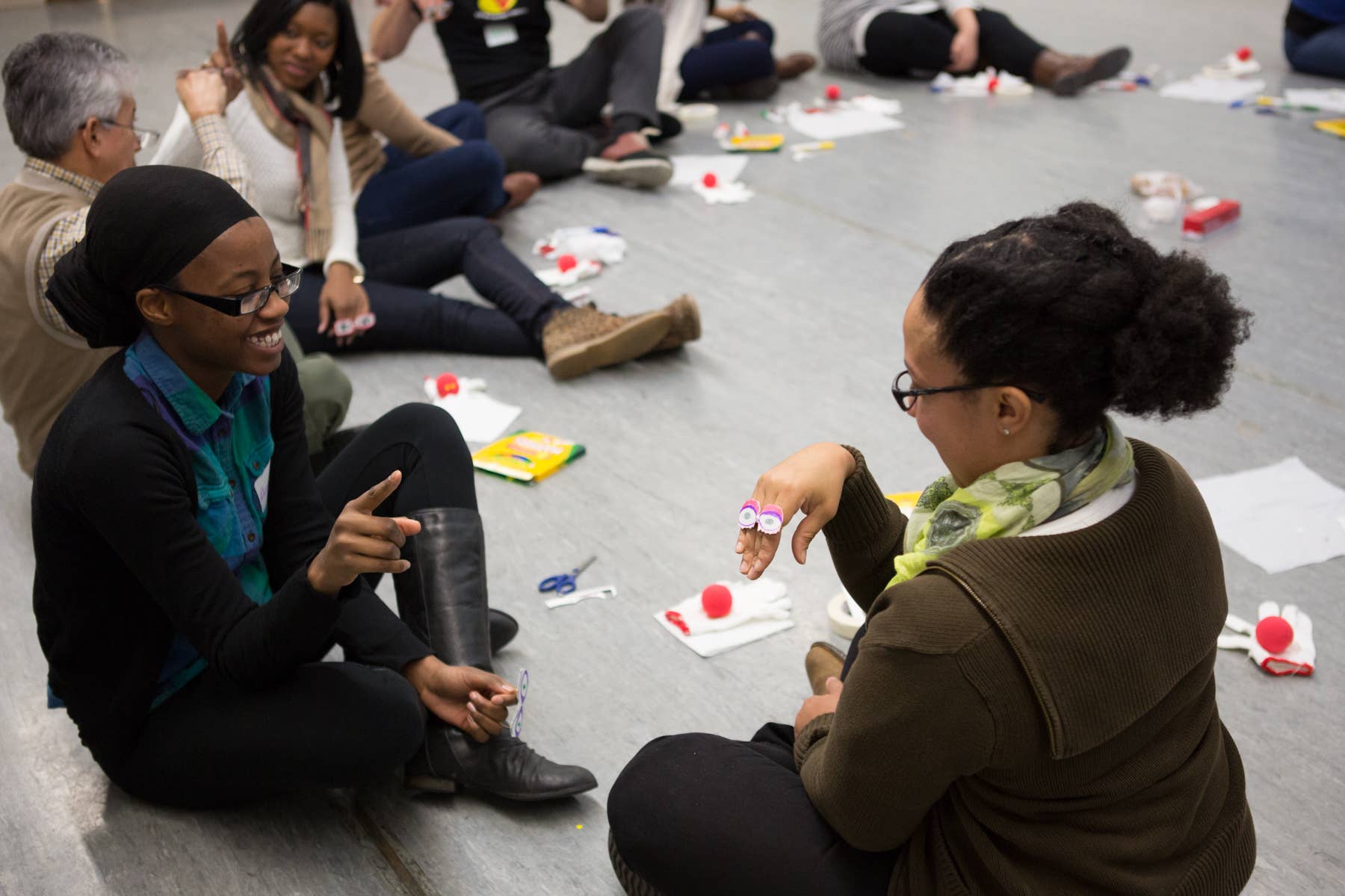 A group of teachers sitting in a circle.