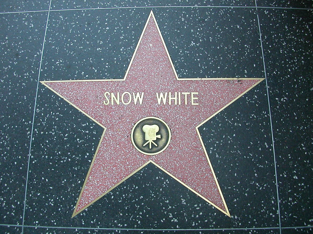 Snow White's star on the Hollywood Walk of Fame.